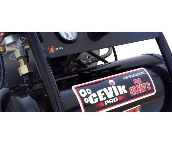 Compresor portatil profesional Silencioso 6L 1HP CEVIK PRO6SILENT 112€ +IVA
