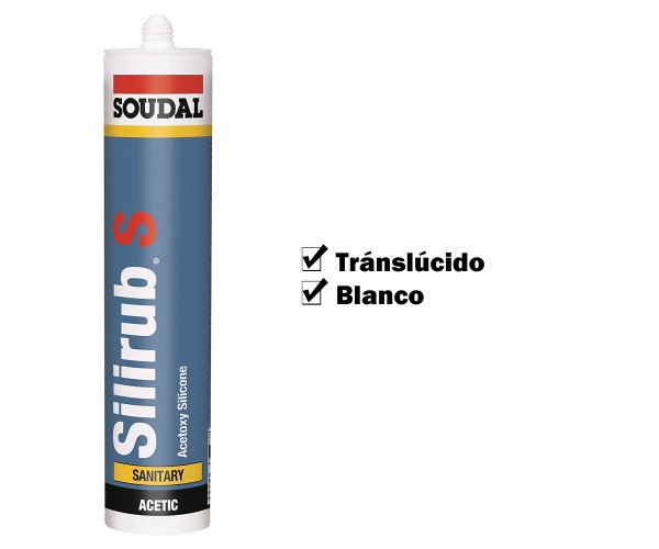 Silicona Acética SOUDAL Silirub S 3,32€ (Iva Incluido)