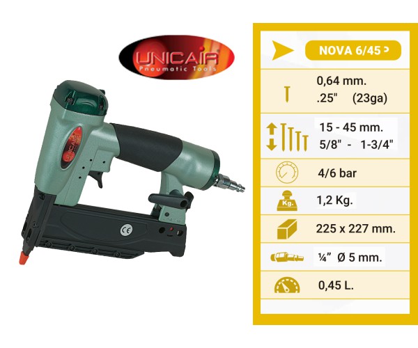 Clavadora neumática profesional Unicair 6/45